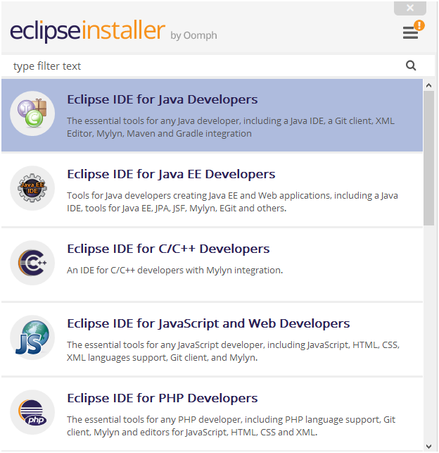 Install Eclipse IDE for Java Developers