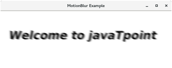 JavaFX MotionBlur Effect