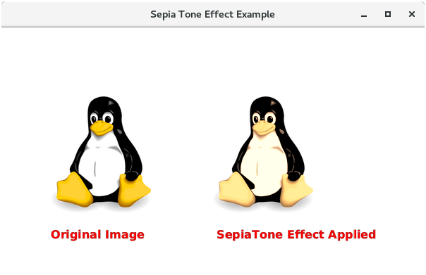 JavaFX SepiaTone Effect