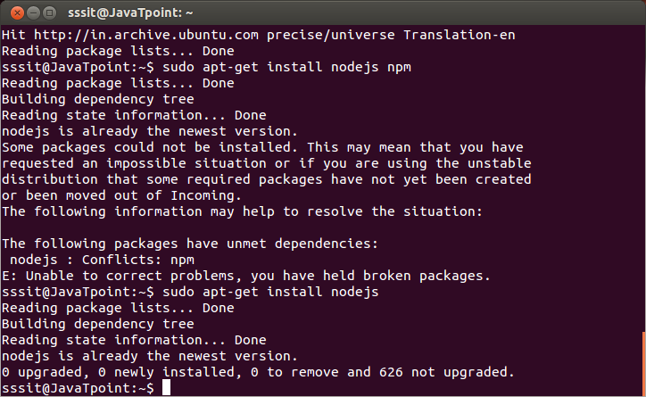 install nodejs on amazon linux